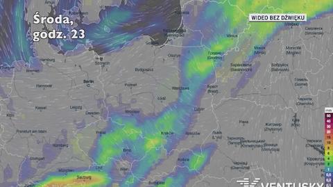 Prognozowane opady deszczu w najbliższych dniach