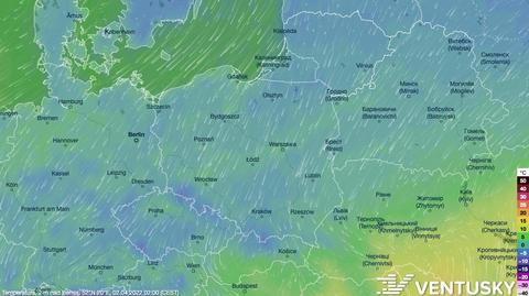 Prognozowana temperatura w kolejnych dniach