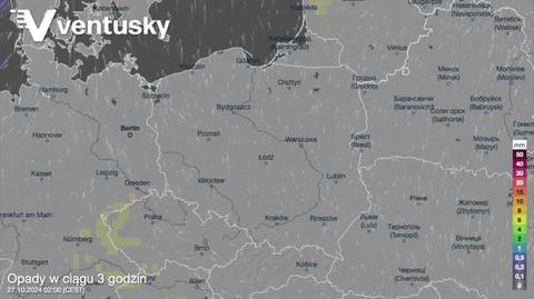 Prognozowane opady w kolejnych dniach