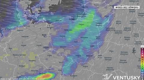 Prognoza opadów na kolejne dni