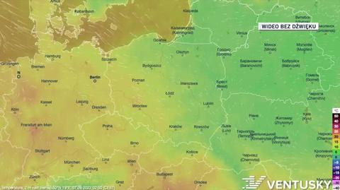 Prognozowana temperatura w kolejnych dniach