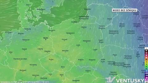 Prognozowana temperatura w dniach 24-28.02