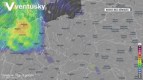 Prognozowane opady w kolejnych dniach