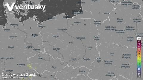 Prognozowane opady w kolejnych dniach