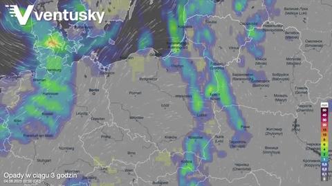 Prognozowane opady deszczu