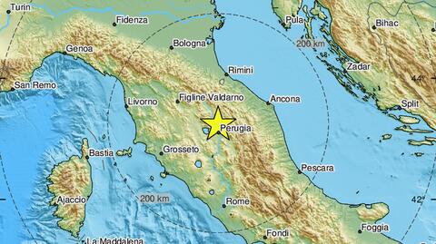 Do trzęsienia ziemi doszło w okolicach miasta Umbertide