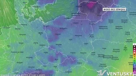 Prognozowana temperatura w ciągu kolejnych dni