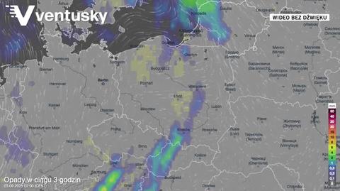 Prognozowane opady w kolejnych dniach