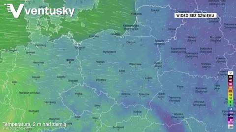 Prognozowana temperatura w kolejnych dniach