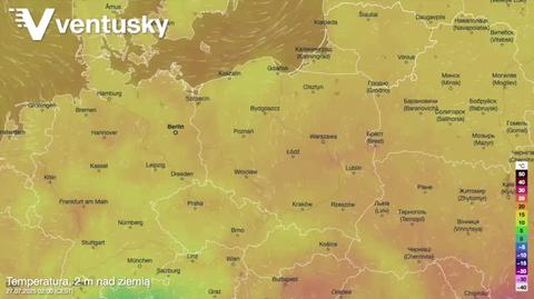 Prognozowana temperatura w kolejnych dniach