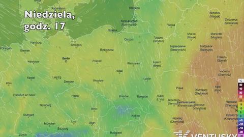 Temperatura w ciągu najbliższych pięciu dni (Ventusky.com) | wideo bez dźwięku