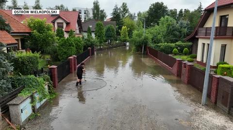 Zalany Ostrów Wielkopolski. Nagranie z drona