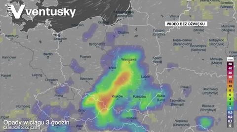 Porgnozowane opady w kolejnych dniach
