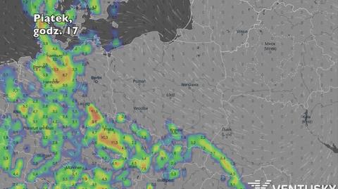 Opady w ciągu najbliższych pięciu dni (Ventusky.com) | wideo bez dźwięku