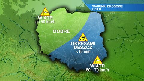 Warunki drogowe w piątek