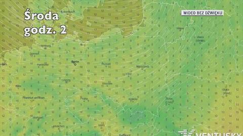 Temperatura w ciągu najbliższych pięciu dni (Ventusky.com) | wideo bez dźwięku