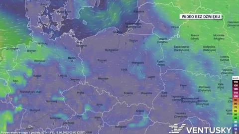 Prognoza porywów wiatru na kolejne dni