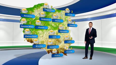 Prognoza pogody na poniedziałek 29.01