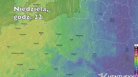 Prognozowana temperatura w najbliższych dniach (Ventusky.com) | wideo bez dźwięku