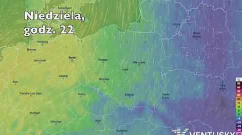 Prognozowana temperatura w najbliższych dniach (Ventusky.com) | wideo bez dźwięku