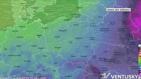 Prognozowana temperatura w dniach 13-17.01