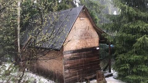 Gradobicie w Beskidzie Żywieckim Baza Namiotowa Jaworzyna