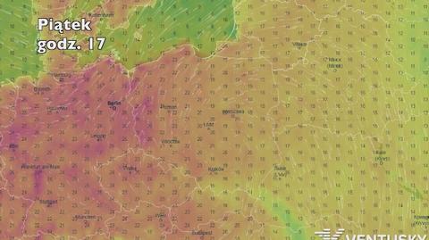 Temperatura w najbliższych dniach (ventusky.com)