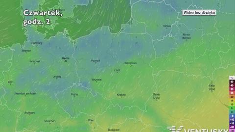 Prognozowana temperatura w następnych dniach (Ventusky.com)