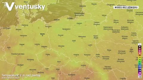 Prognozowana temperatura w kolejnych dniach