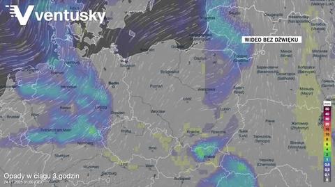 Prognozowane opady w kolejnych dniach