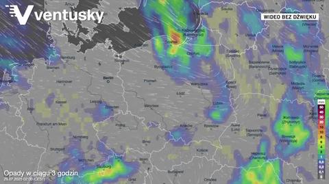 Prognozowane opady w kolejnych dniach