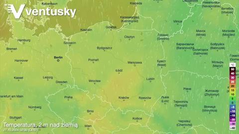 Prognozowana temperatura w kolejnych dniach