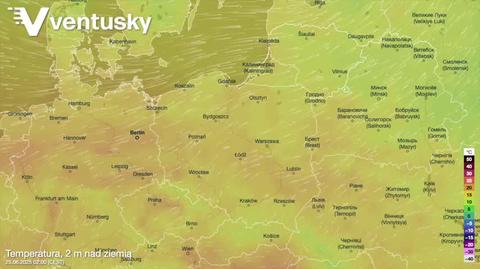 Prognozowana tempreatura w kolejnych dniach