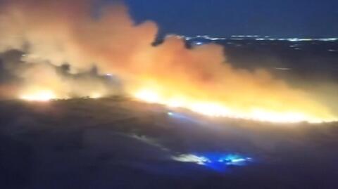 Strażacy gaszą pożar, który wybuchł w centralnej Hiszpanii