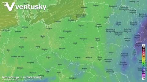 Prognozowana temperatura w kolejnych dniach