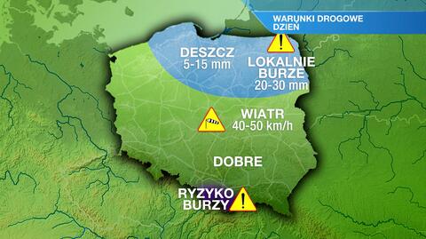Warunki drogowe w czwartek