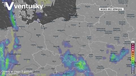 Prognozowane w kolejnych dniach opady deszczu 