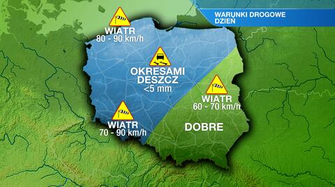 Warunki drogowe w czwartek