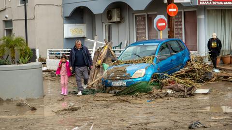 Rodos po przejściu gwałtownej powodzi