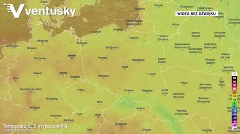 Prognozowana temperatura w kolejnych dniach