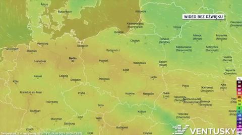 Prognozowana temperatura w ciągu kolejnych dni