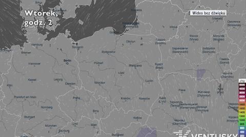 Potencjalne burze w kolejnych dniach (Ventusky.com) | wideo bez dźwięku