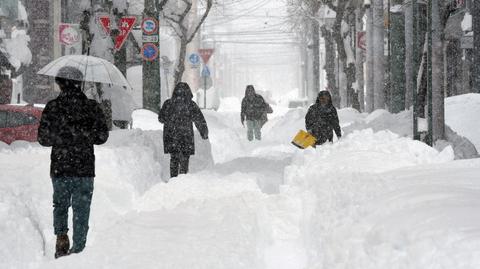 Śnieżyce w Japonii