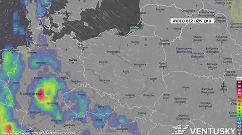 Prognozowane opady w najbliższych dniach