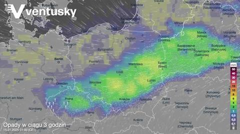 Prognozowane opady w kolejnych dniach