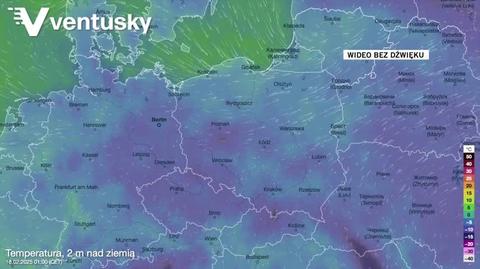 Prognozowana temperatura w kolejnych dniach 