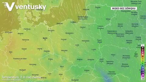 Prognozowana temperatura w kolejnych dniach