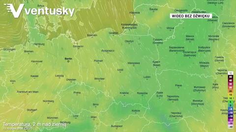 Prognozowana temperatura w kolejnych dniach