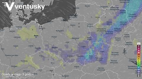 Prognozowane opady w kolejnych dniach