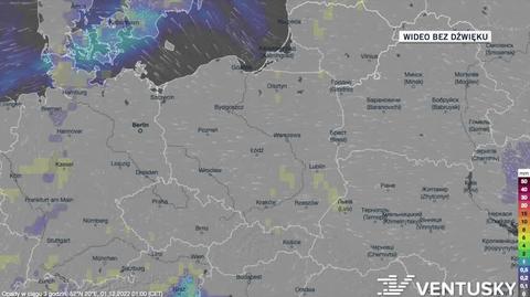 Prognoza opadów w dniach 01-05.12